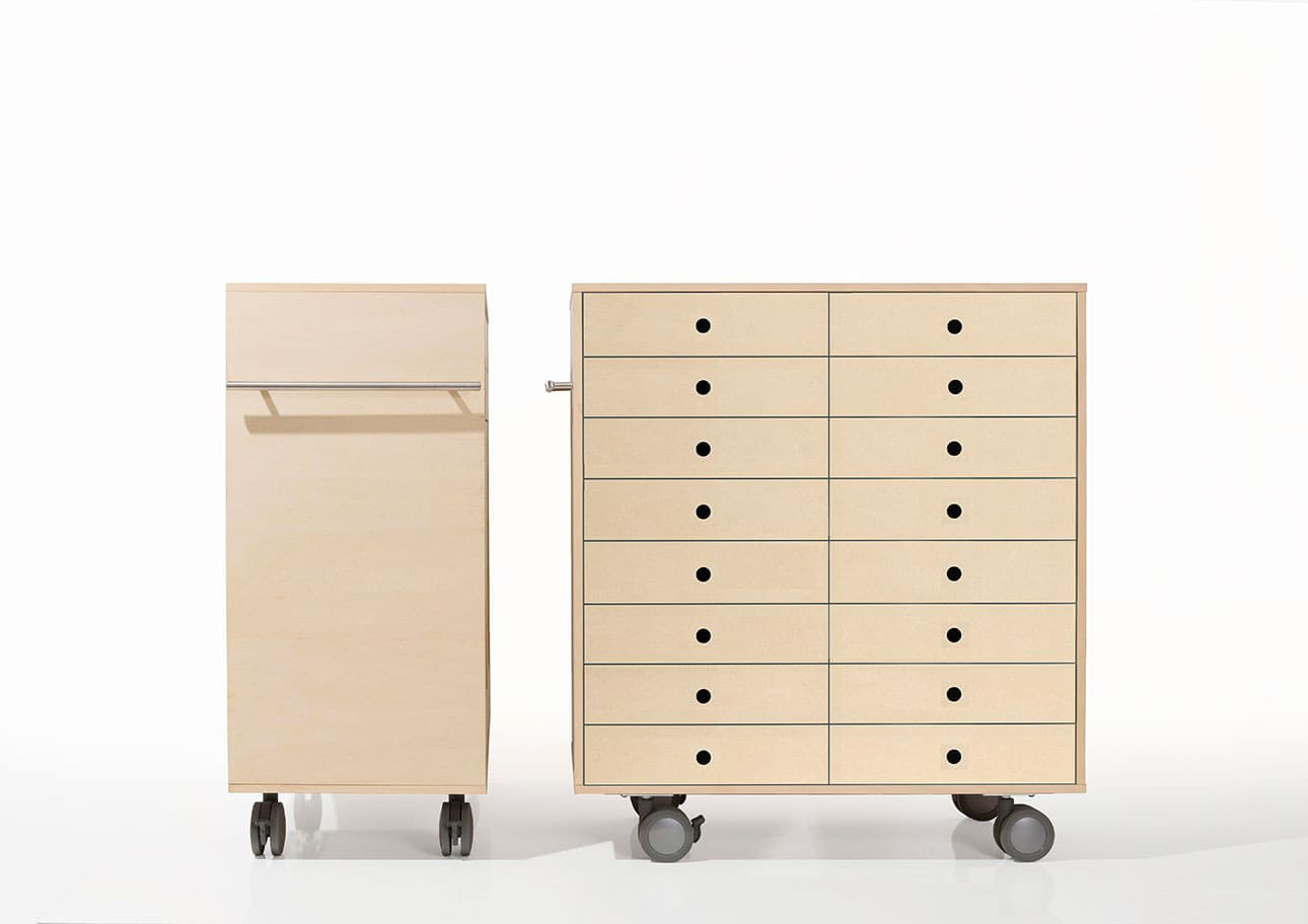 Storage Cart  キャスター付き収納カート 標準タイプ A4書類引き出し収納カート 浅め