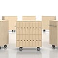 Storage Cart  キャスター付き収納カート 標準タイプ ファイルボックス 2段×8列
