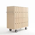Storage Cart  キャスター付き収納カート 標準タイプ ファイルボックス 2段×8列