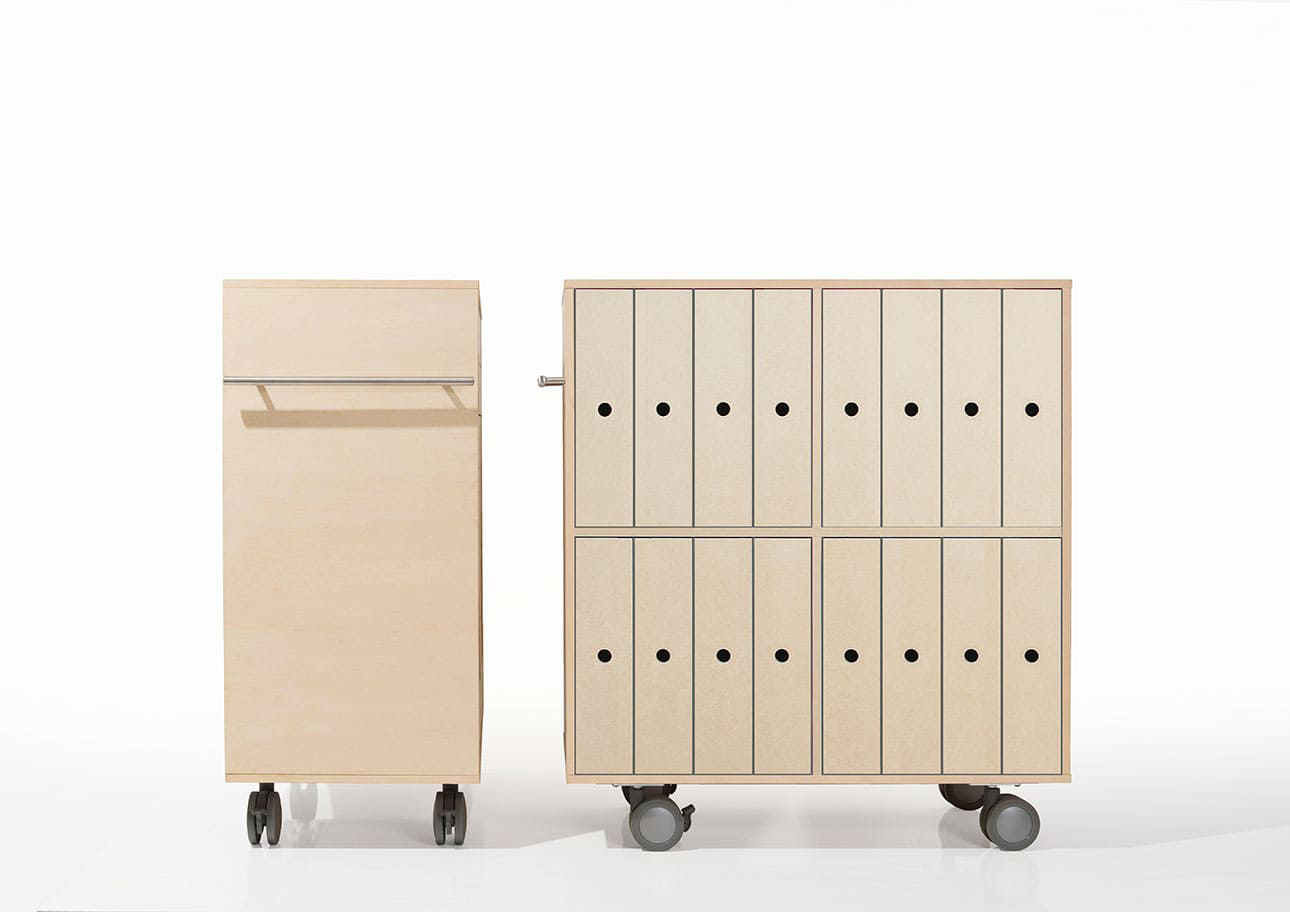 Storage Cart  キャスター付き収納カート 標準タイプ ファイルボックス 2段×8列