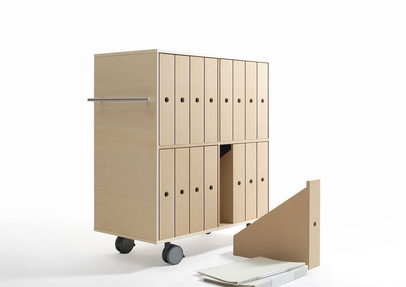 Storage Cart  キャスター付き収納カート 標準タイプ ファイルボックス 2段×8列