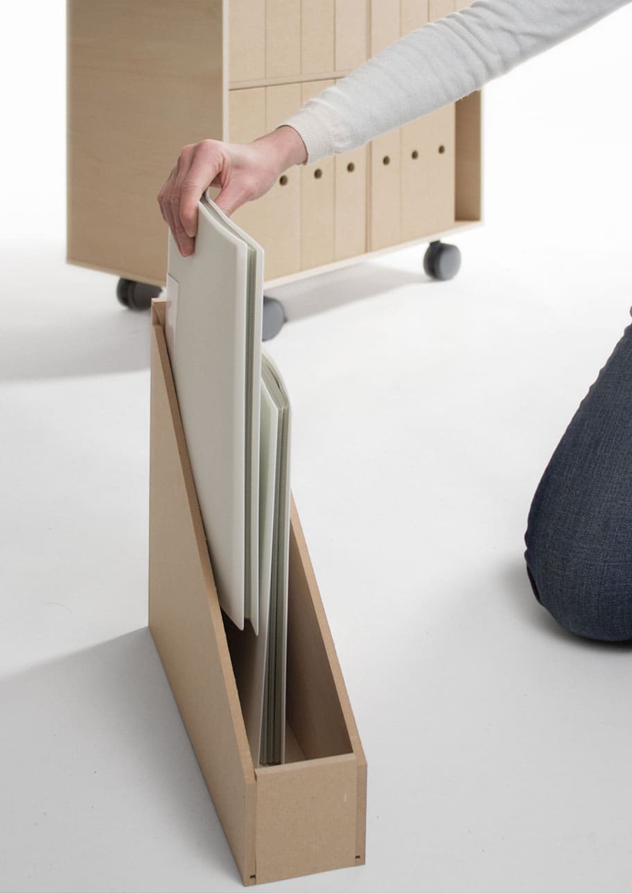 Storage Cart  キャスター付き収納カート 標準タイプ ファイルボックス 2段×8列