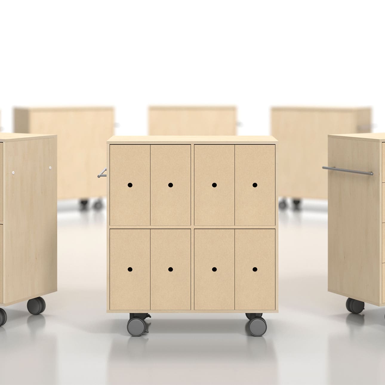 Storage Cart  キャスター付き収納カート 標準タイプ ファイルボックス 2段×4列