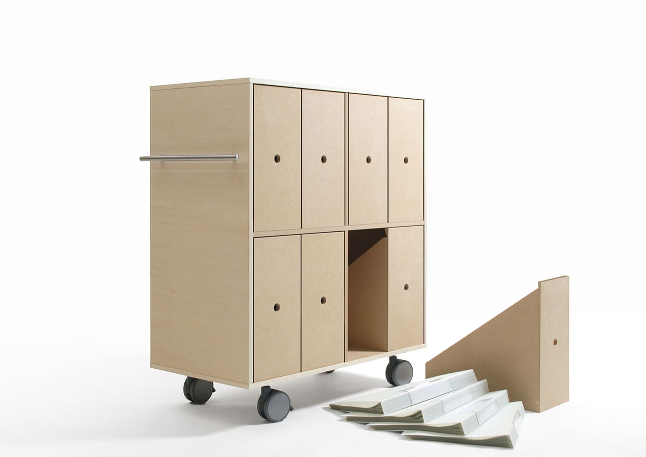 Storage Cart  キャスター付き収納カート 標準タイプ ファイルボックス 2段×4列