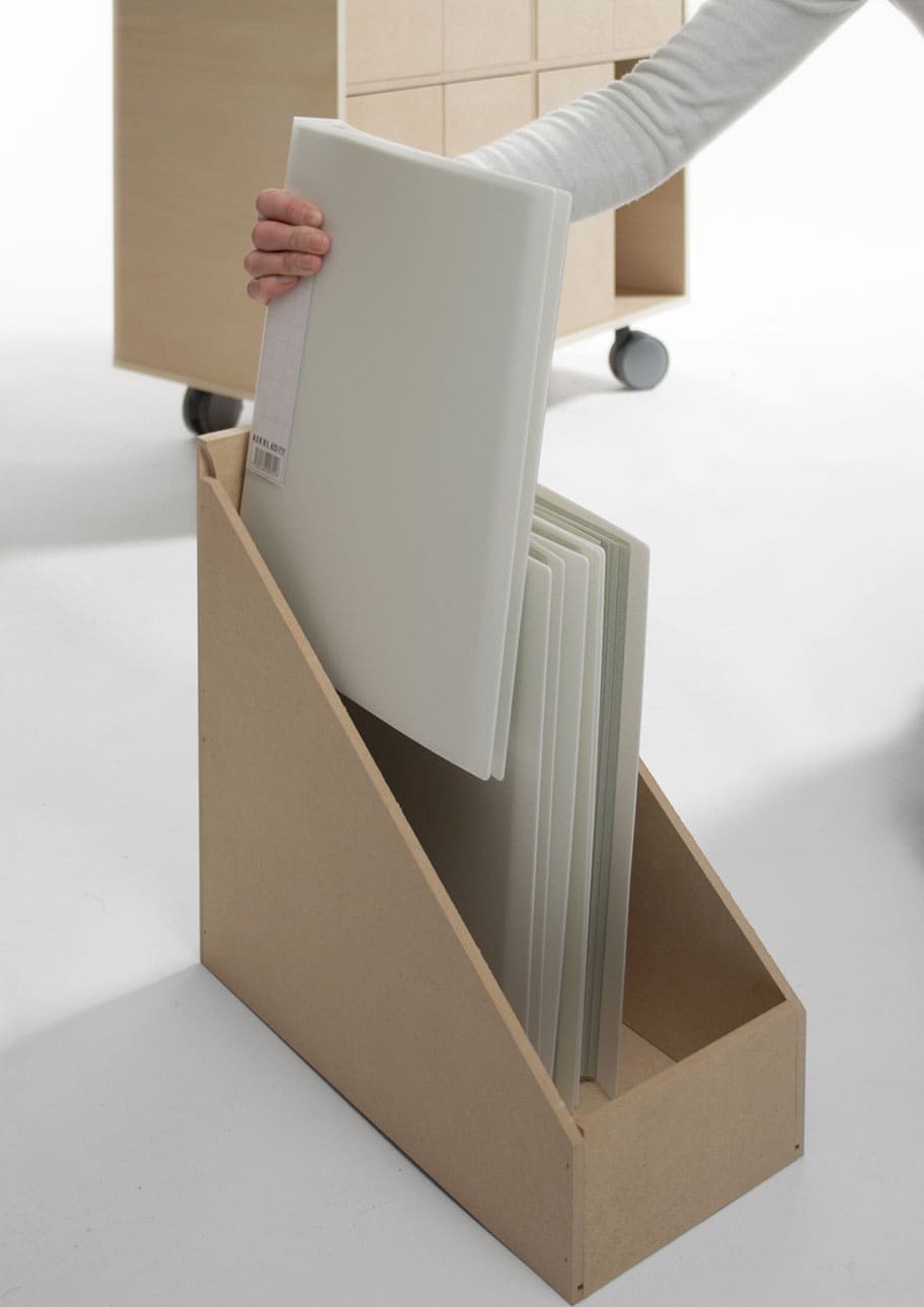 Storage Cart  キャスター付き収納カート 標準タイプ ファイルボックス 2段×4列