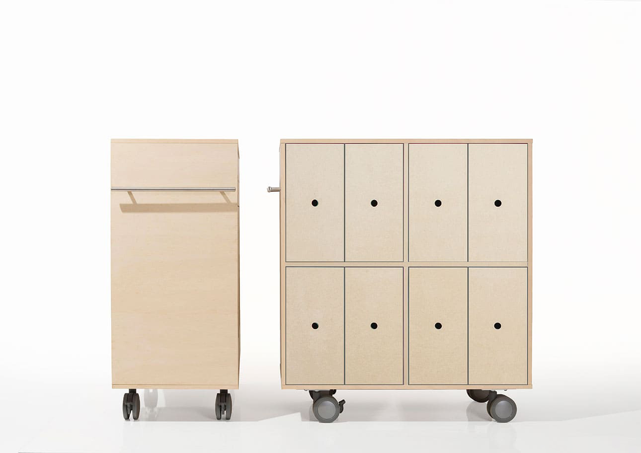 Storage Cart  キャスター付き収納カート 標準タイプ ファイルボックス 2段×4列