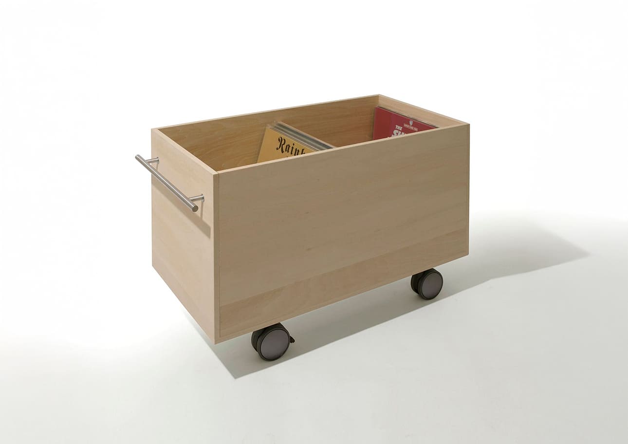 Storage Cart キャスター付き LPレコード収納カート（上部開放）2コマ