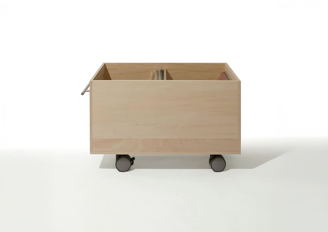 Storage Cart キャスター付き収納カート ロータイプ LPレコード収納カート(上部開放)2コマタイプ