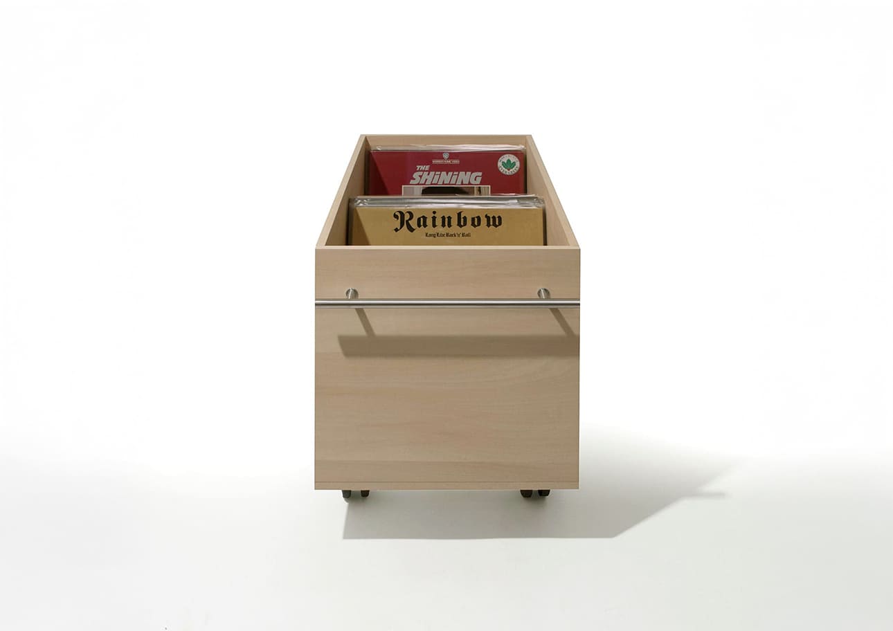 Storage Cart キャスター付き収納カート ロータイプ LPレコード収納カート(上部開放)2コマタイプ
