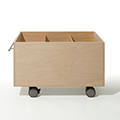 Storage Cart  キャスター付き収納カート  ロータイプ  LPレコード収納カート（上部開放）3コマタイプ