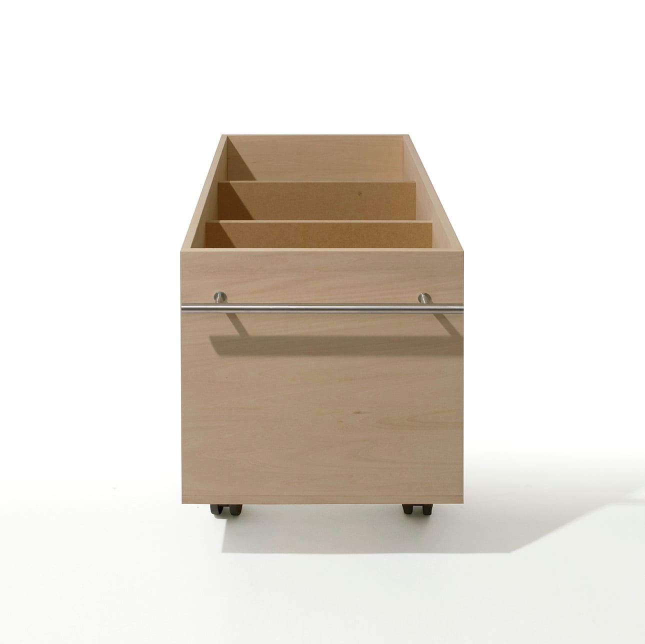 Storage Cart  キャスター付き収納カート  ロータイプ  LPレコード収納カート（上部開放）3コマタイプ