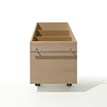 Storage Cart  キャスター付き収納カート  ロータイプ  LPレコード収納カート（上部開放）3コマタイプ