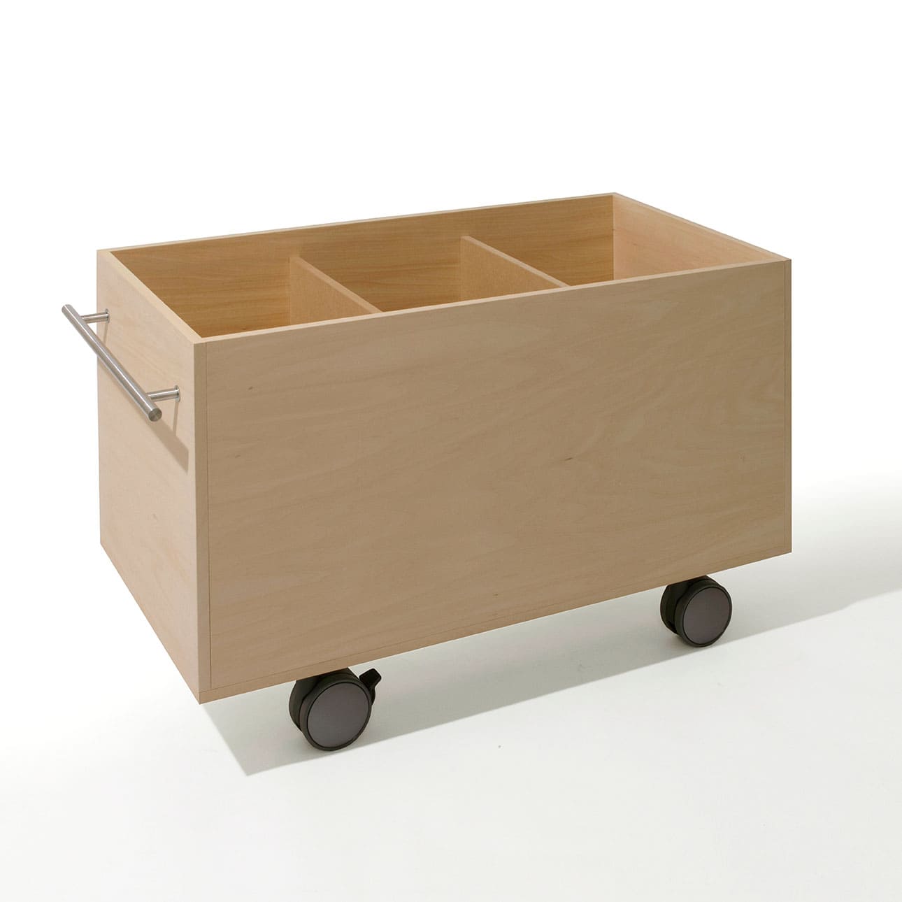 Storage Cart  キャスター付き収納カート  ロータイプ  LPレコード収納カート（上部開放）3コマタイプ
