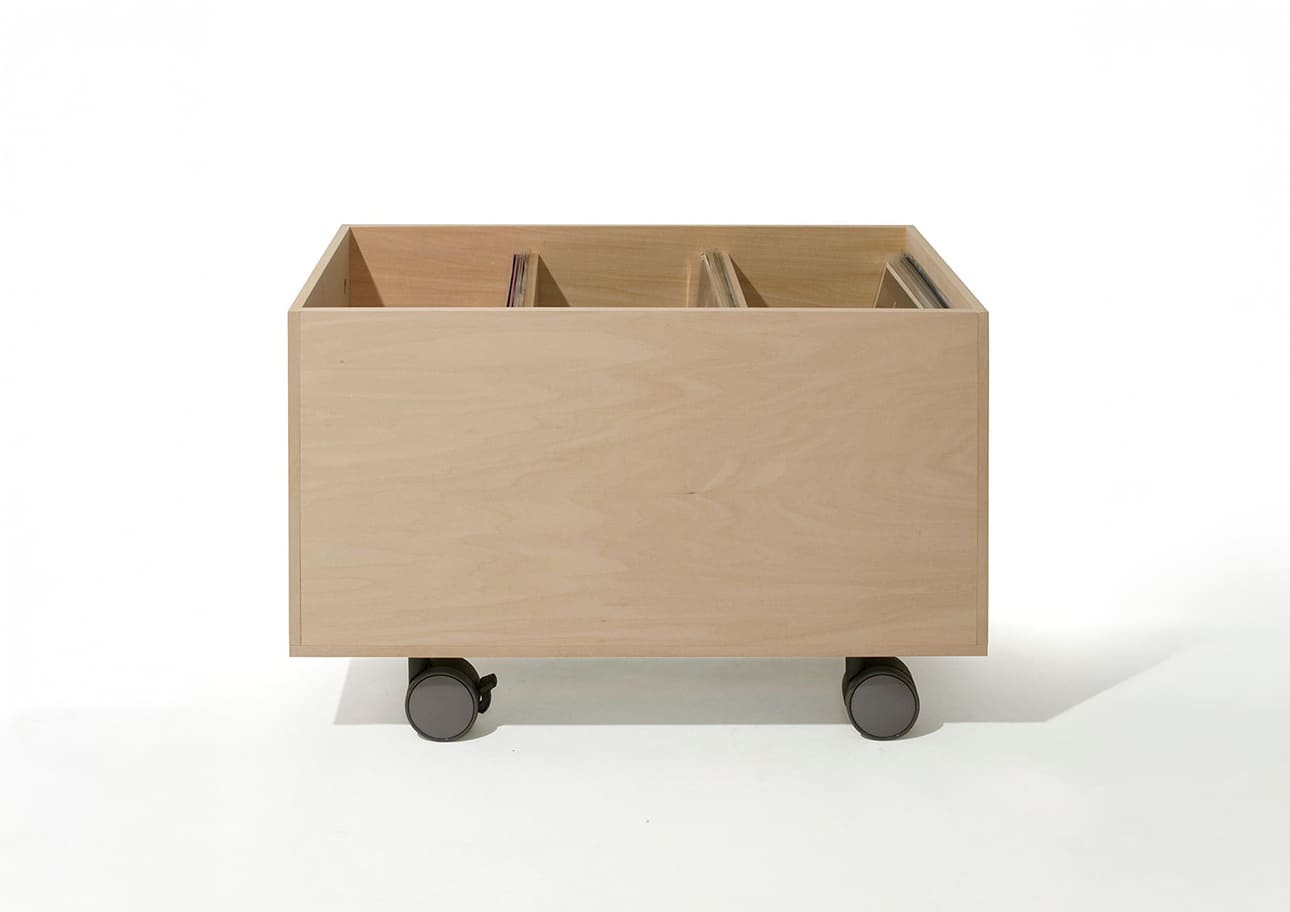 Storage Cart  キャスター付き収納カート  ロータイプ  LPレコード収納カート（上部開放）3コマタイプ
