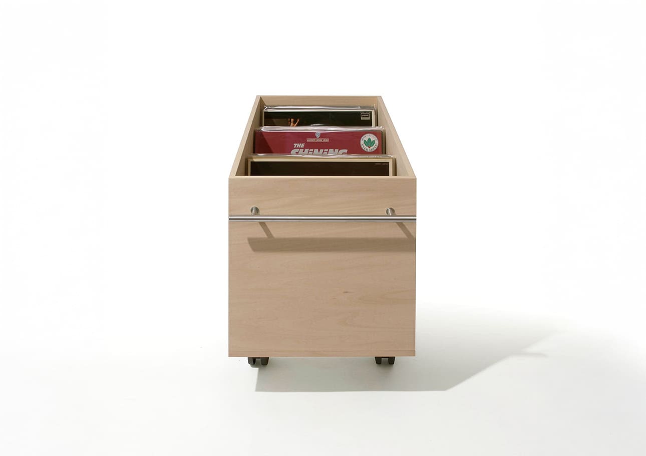 Storage Cart  キャスター付き収納カート  ロータイプ  LPレコード収納カート（上部開放）3コマタイプ