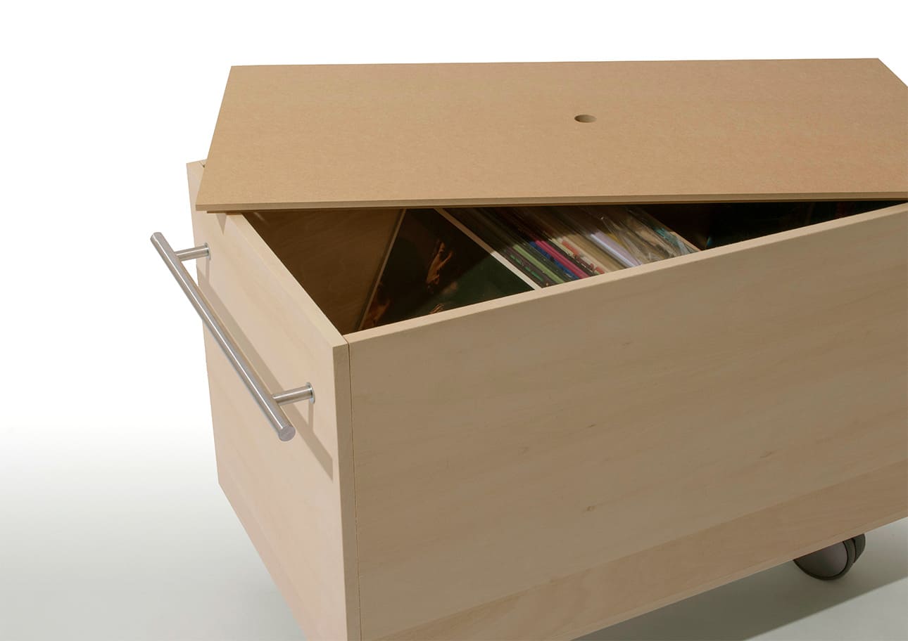 Storage Cart  キャスター付き収納カート  ロータイプ  LPレコード収納カート（上部開放）用蓋