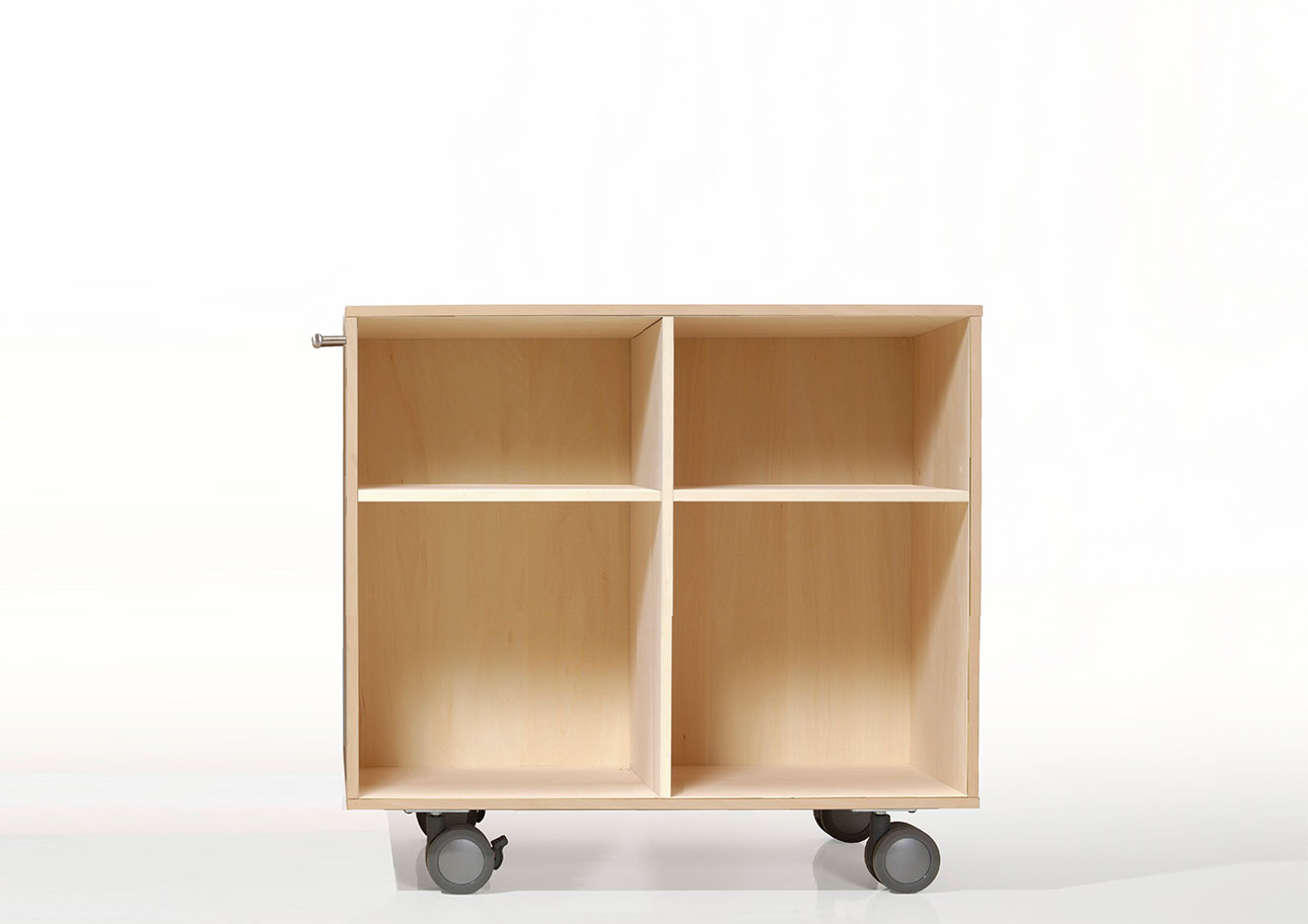 キャスター付き 本棚 ミドルタイプ