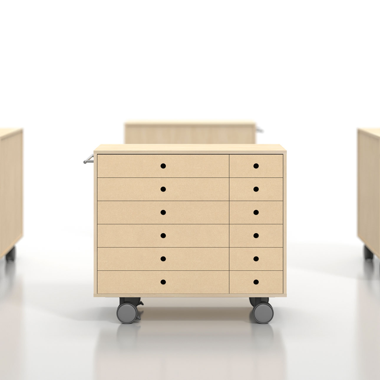 Storage Cart  キャスター付き収納カート A3書類引き出し収納カート ミドルタイプ