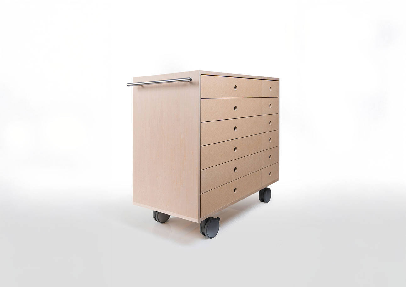 Storage Cart  キャスター付き収納カート A3書類引き出し収納カート ミドルタイプ