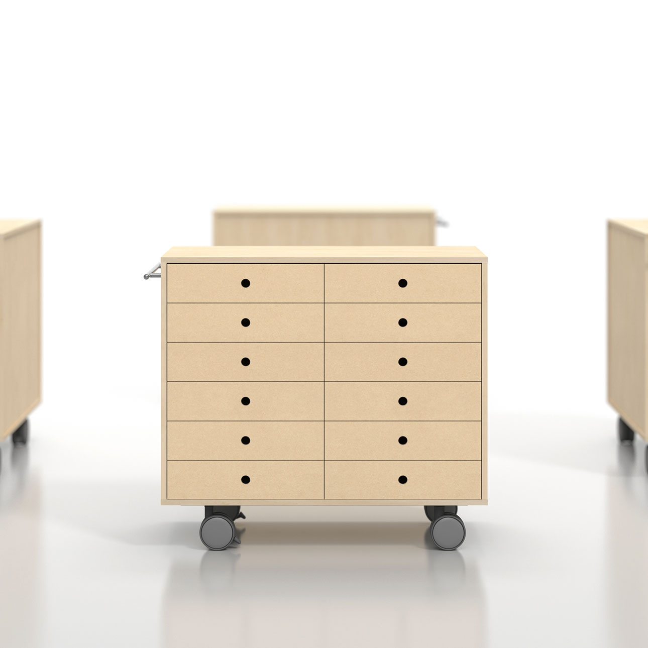 Storage Cart  キャスター付き収納カート A4書類引き出し収納カート ミドルタイプ