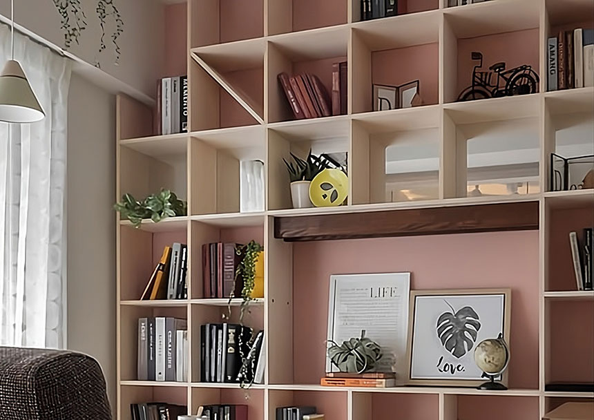 背板がないオープンシェルフ