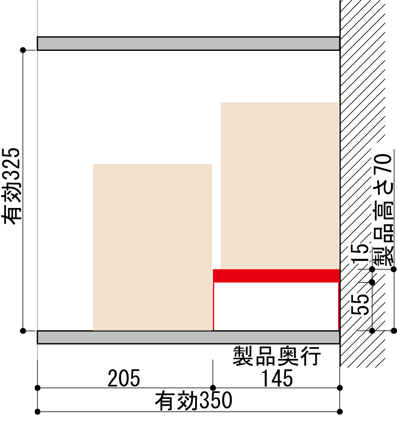 本棚 内部 仕切り棚 仕切り板 中仕切り