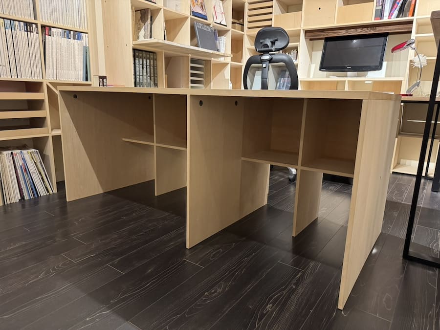 足元棚付きデスク 学習机 作業机 商品展示台