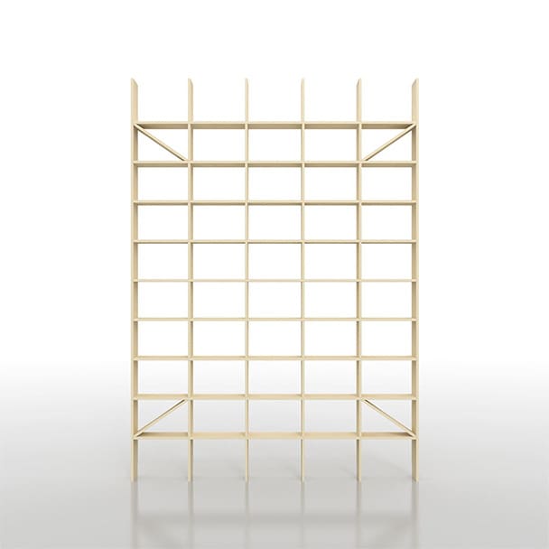 SLF-A5-1800-2400 壁一面のA5判本棚 奥行180mm 縦10コマ×横5コマ