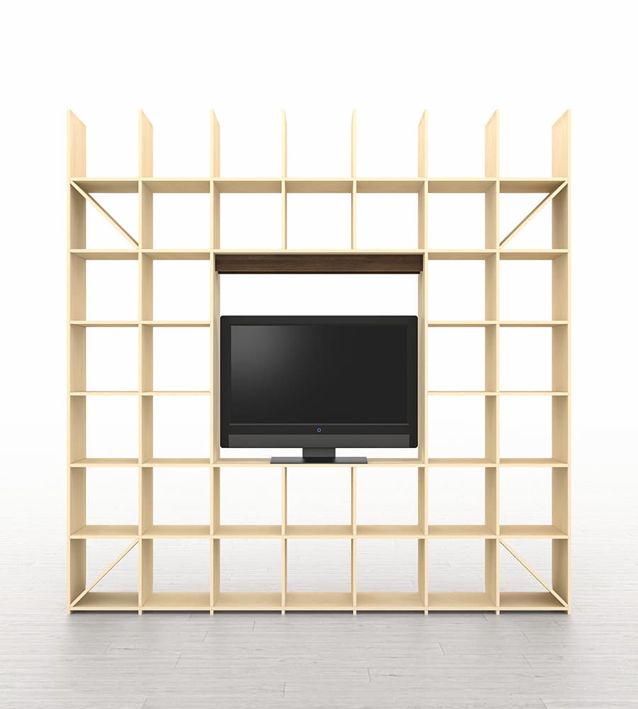 開口部のある本棚 テレビ台 テレビボード 壁面収納 リビング収納 ウォールシェルフ