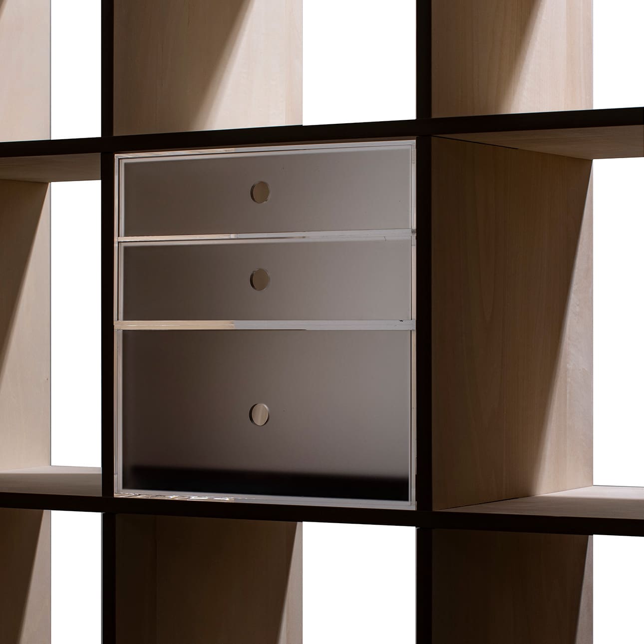 Shelf アクリル A4書類収納引き出し 2段（本棚 奥行350mm専用）