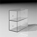 Shelf アクリル CD収納引き出し（本棚 奥行350mm専用）