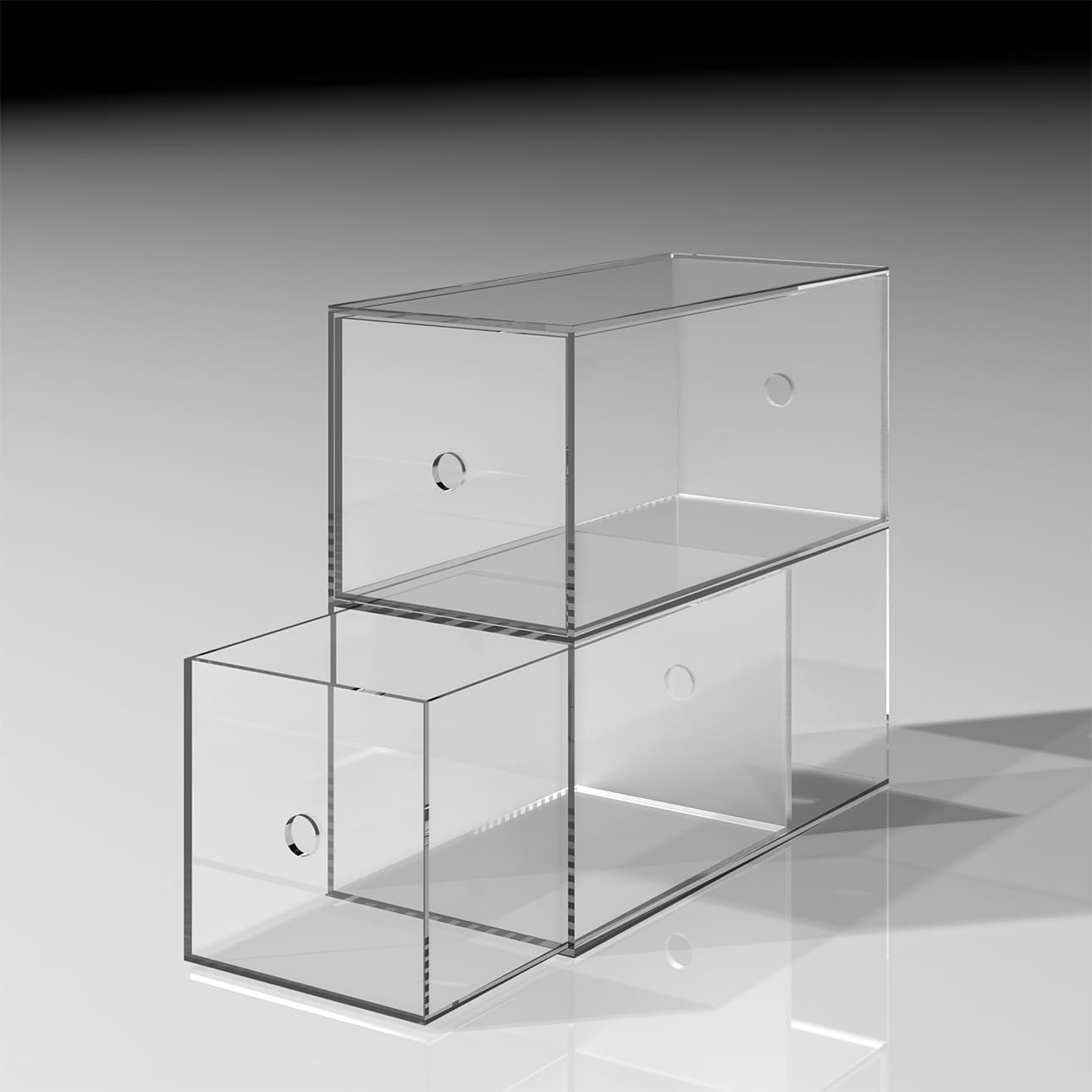 Shelf アクリル CD収納引き出し（本棚 奥行350mm専用）