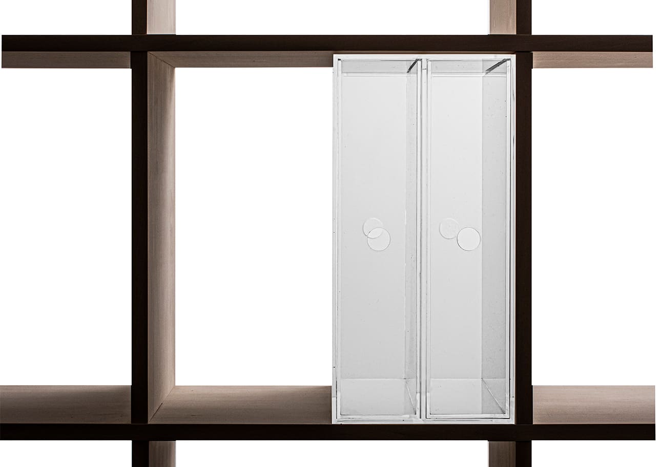 Shelf アクリル 引き出しファイルボックス 2列（本棚・奥行350専用）