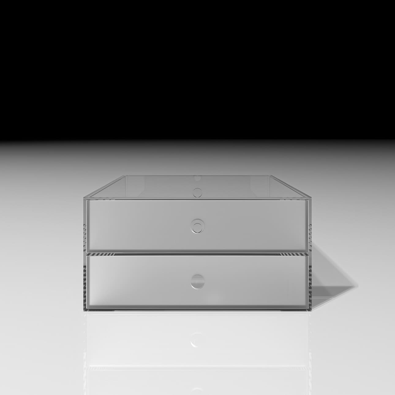 Shelf アクリル A4書類収納引き出し 2段（本棚 奥行350mm専用）