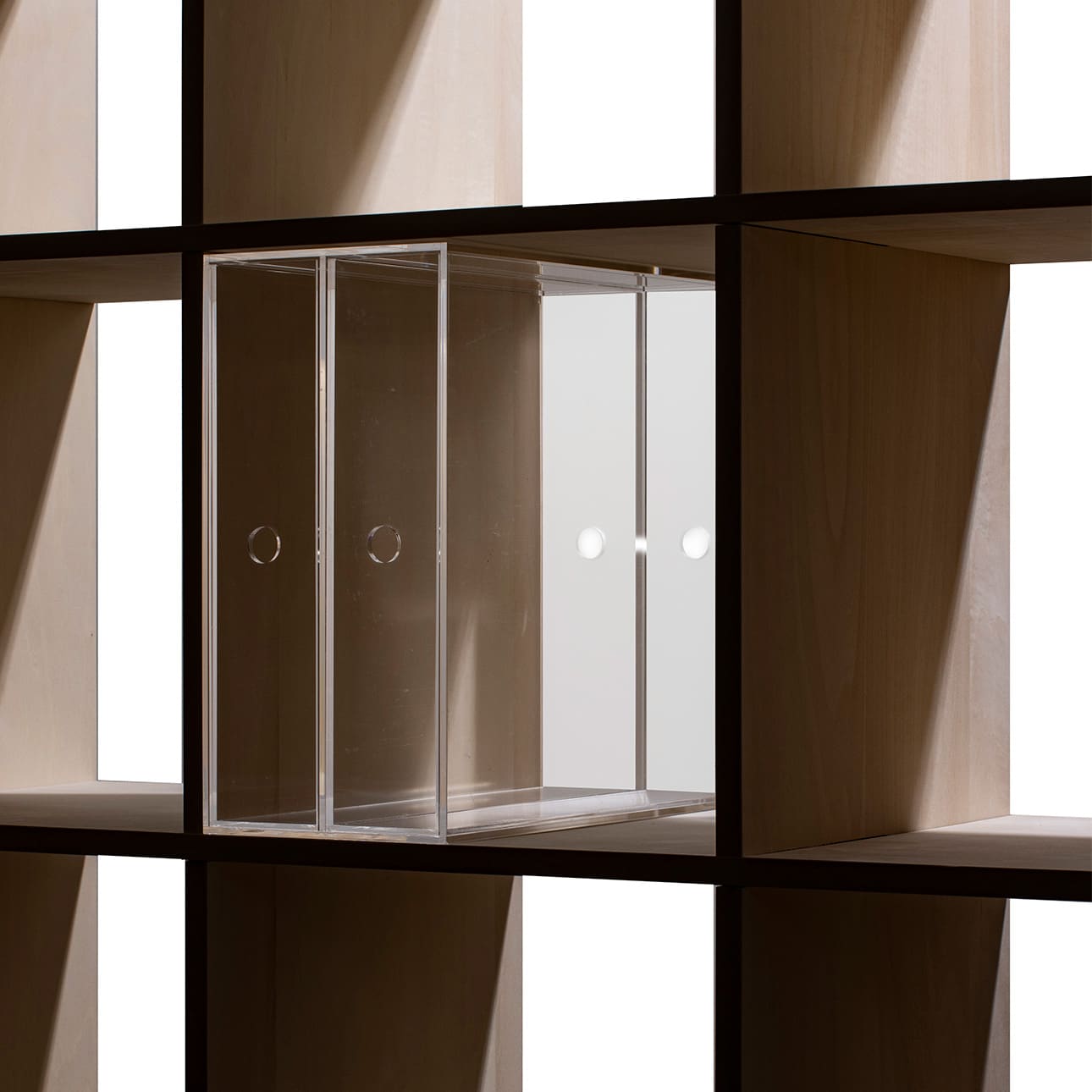 Shelf アクリル 引き出しファイルボックス 2列（本棚・奥行350専用）