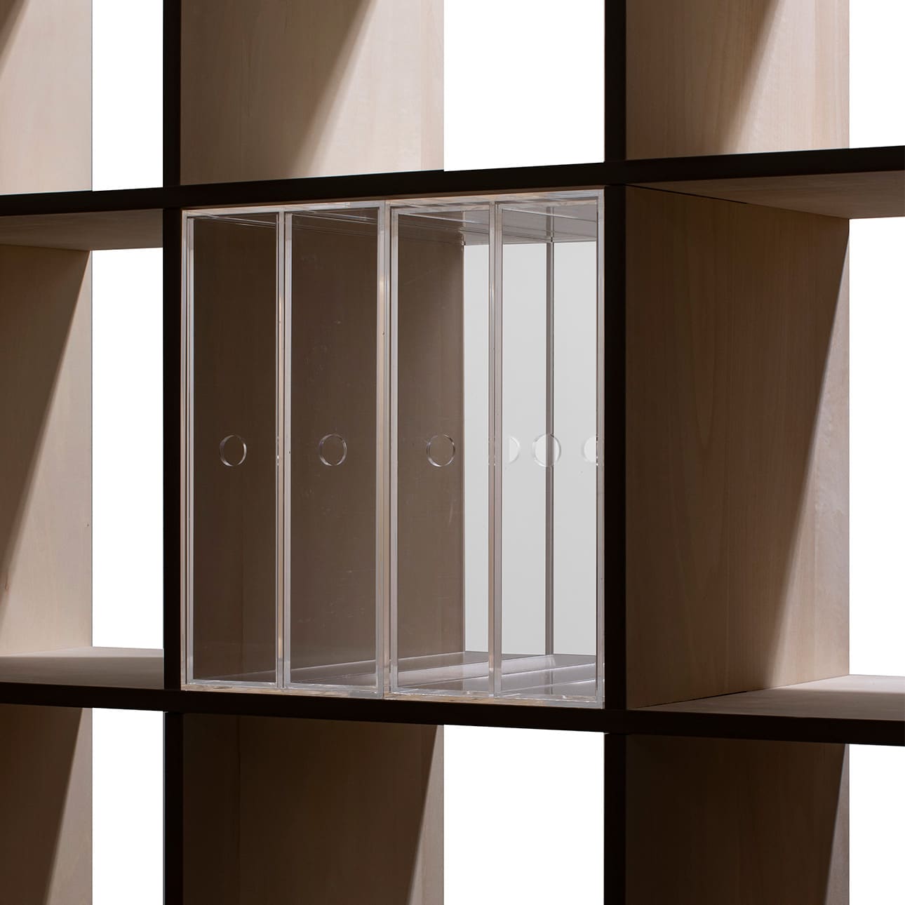 Shelf アクリル 引き出しファイルボックス 2列（本棚・奥行350専用）