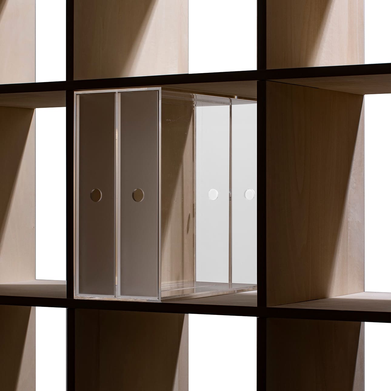 Shelf アクリル 引き出しファイルボックス 2列（本棚・奥行350専用）