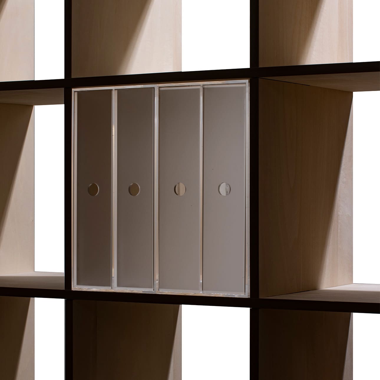 Shelf アクリル 引き出しファイルボックス 2列（本棚・奥行350専用）