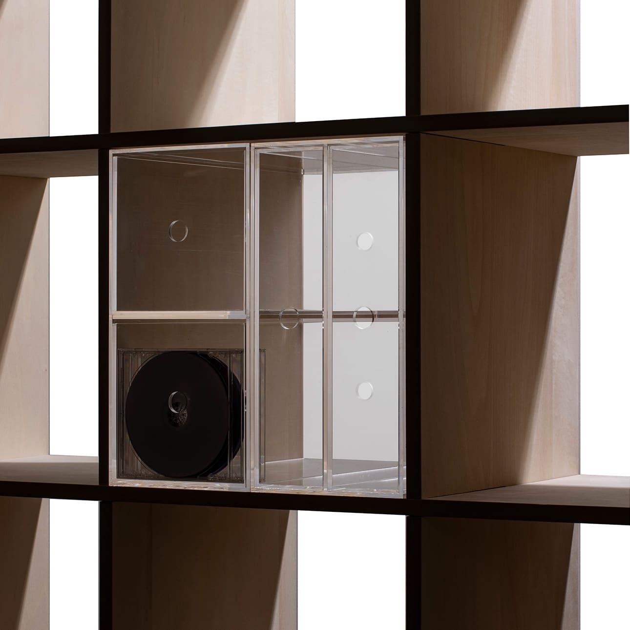 Shelf アクリル 引き出しファイルボックス 2列（本棚・奥行350専用）