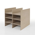 Shelf 仕切り板 4段×2列（本棚・奥行350専用）