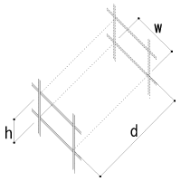 Shelf 仕切り板 4段×2列（本棚・奥行350専用）