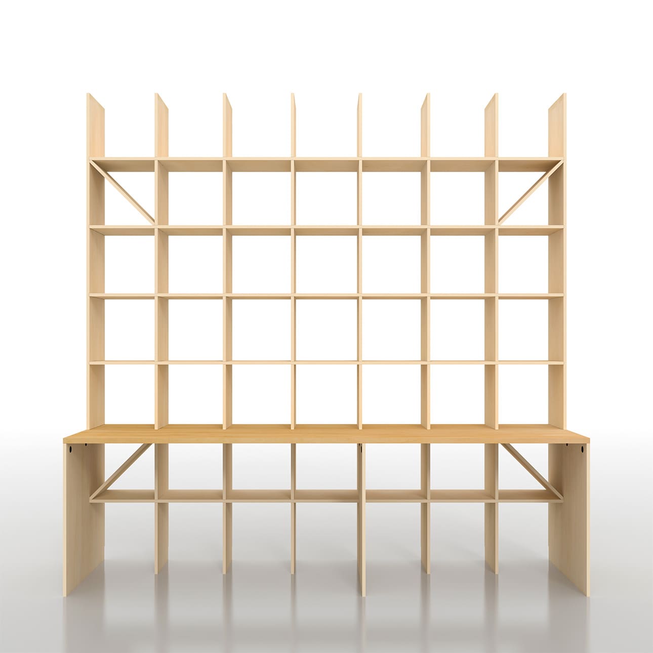 デスク一体型本棚 机一体型本棚