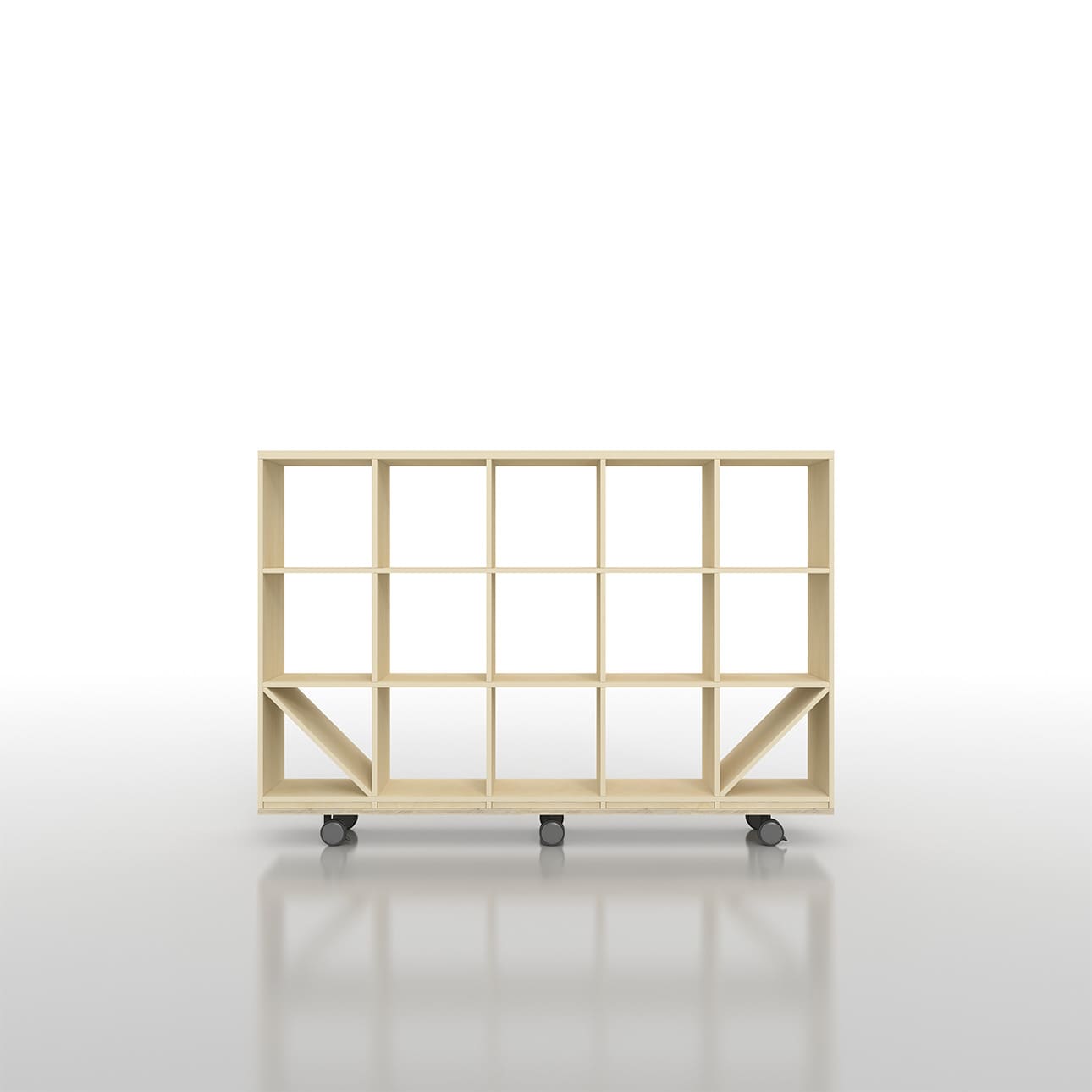 キャスター付き 本棚 移動式 ロータイプ