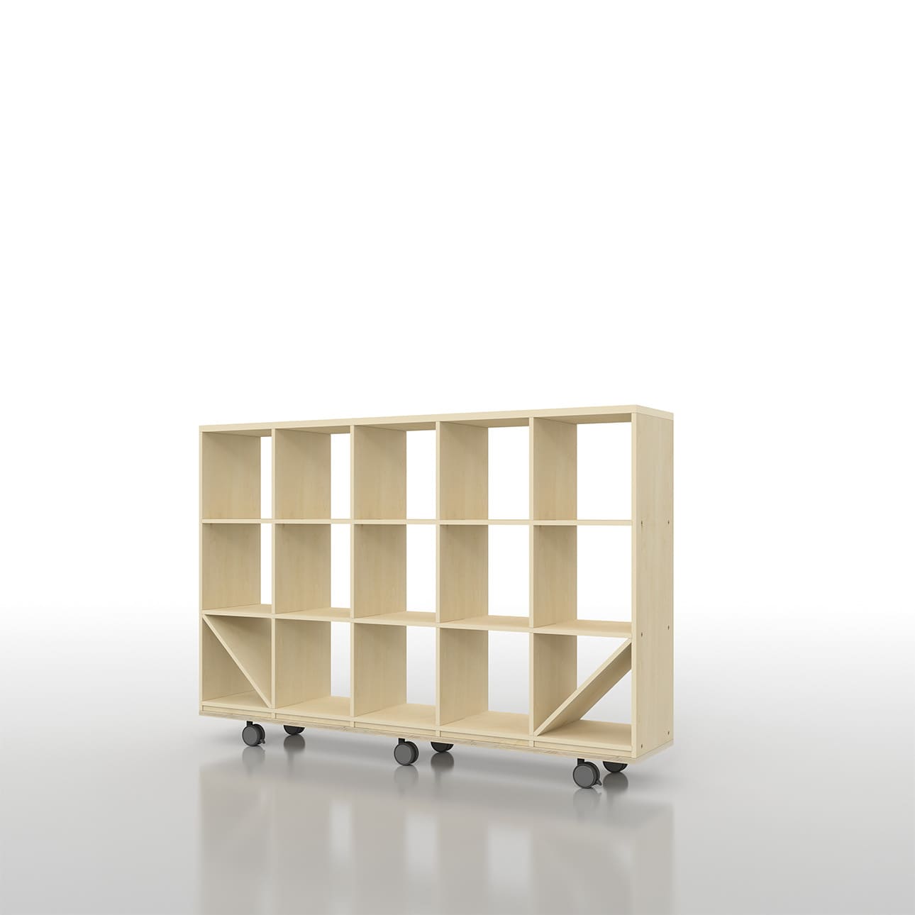 キャスター付き 本棚 移動式 ロータイプ