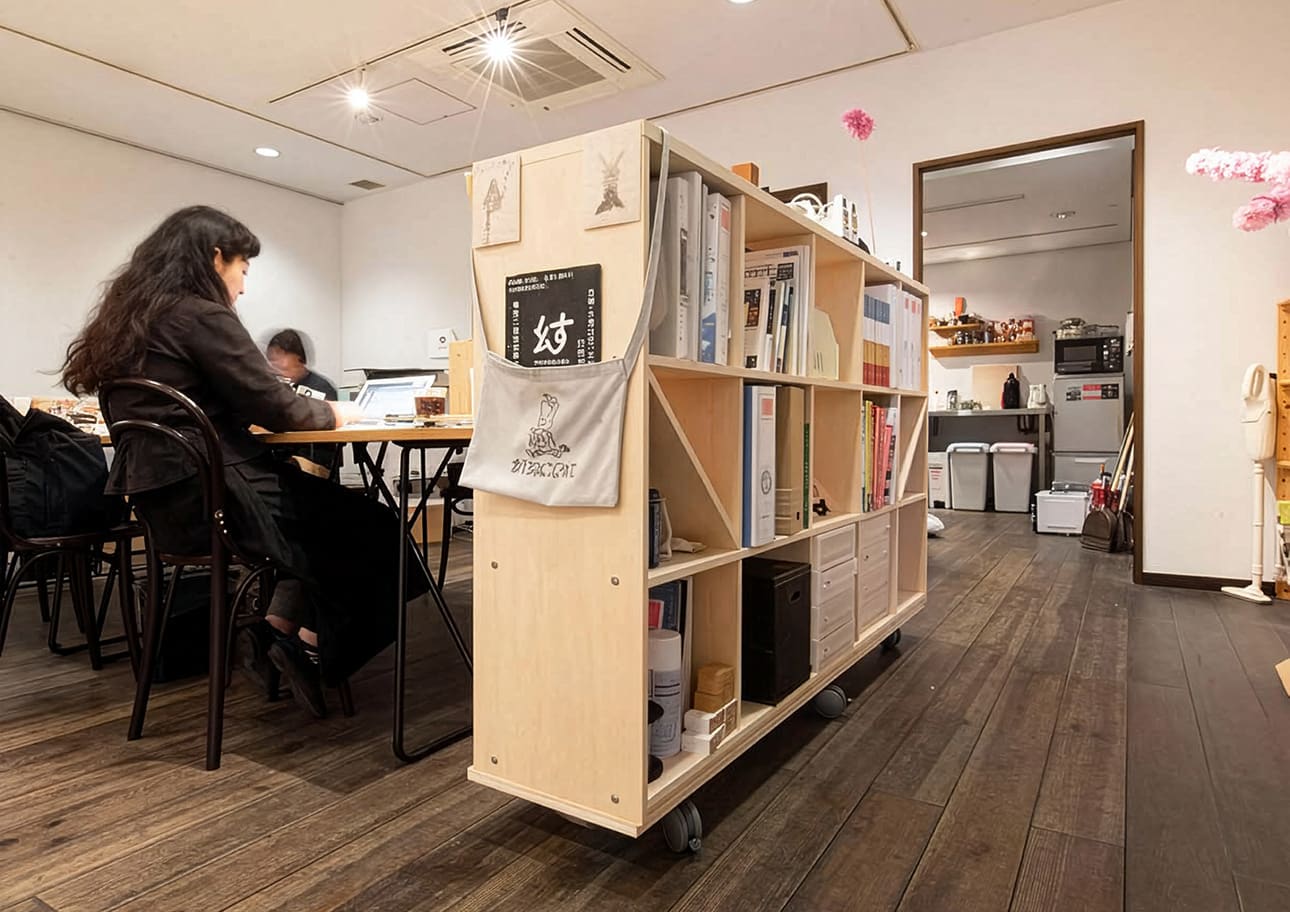 キャスター付き 本棚 移動式 ロータイプ