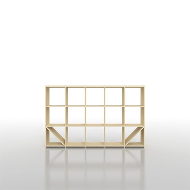 SLF-AR-1800-3 壁一面の本棚 奥行350mm ロータイプ 縦3コマ×横5コマ