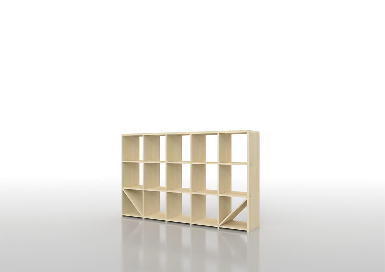 Shelf ロータイプレコード棚 奥行350mm 縦3コマ×横5コマ