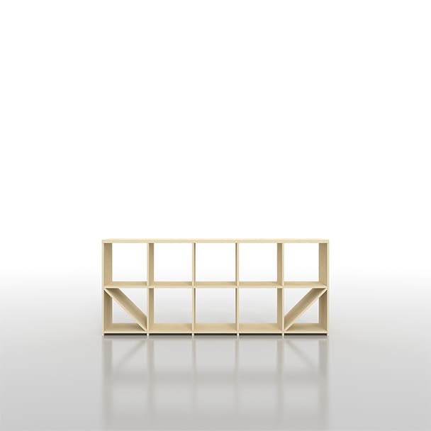 SLF-AR-1800-2a ロータイプレコード棚 奥行350mm  縦2コマ×横5コマ