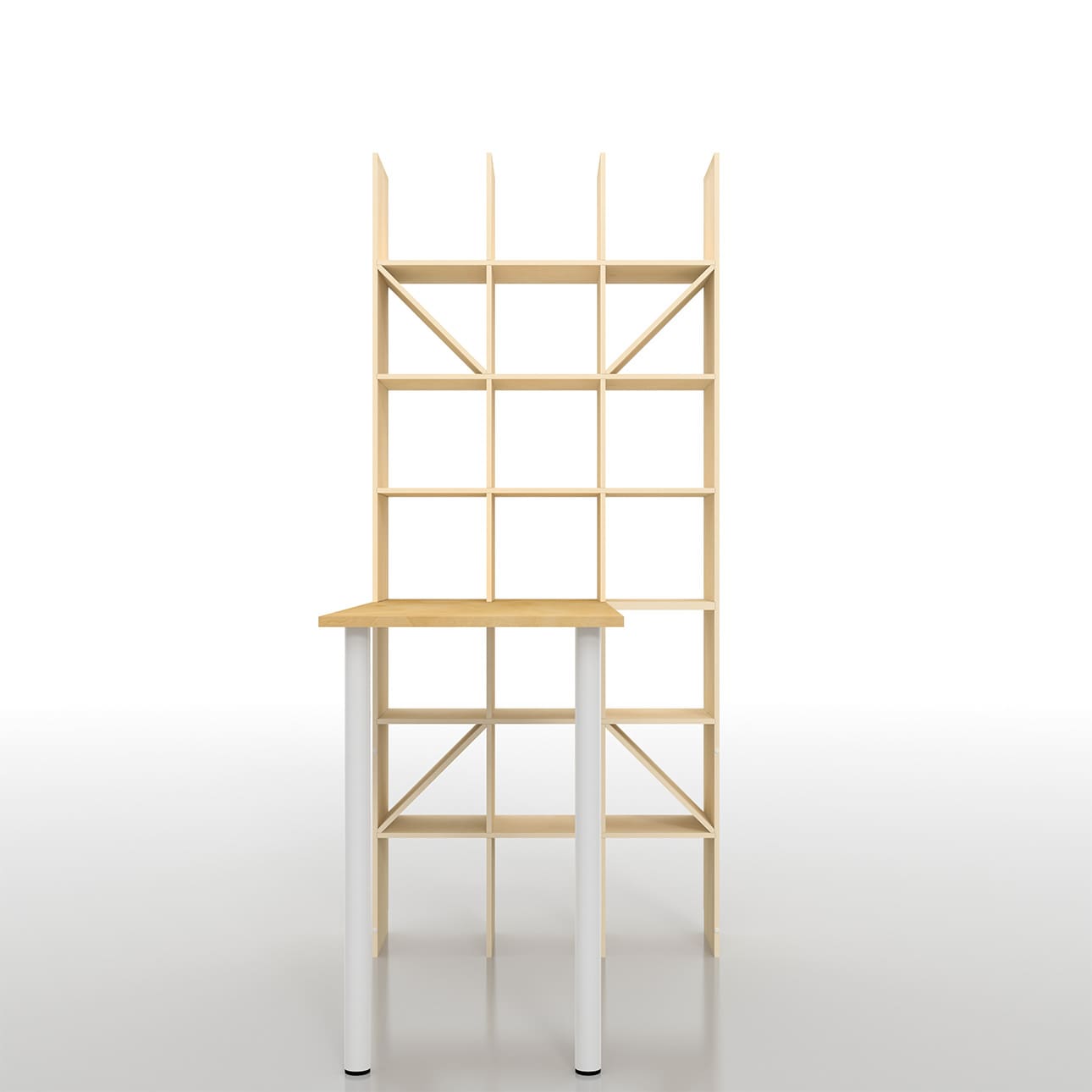 スタンディングデスク付き本棚 立ち机 スタンディングテーブル ハイデスク