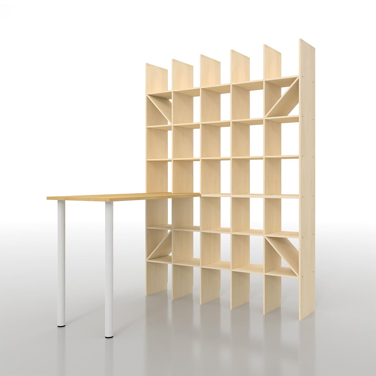 スタンディングデスク付き本棚 立ち机 スタンディングテーブル ハイデスク